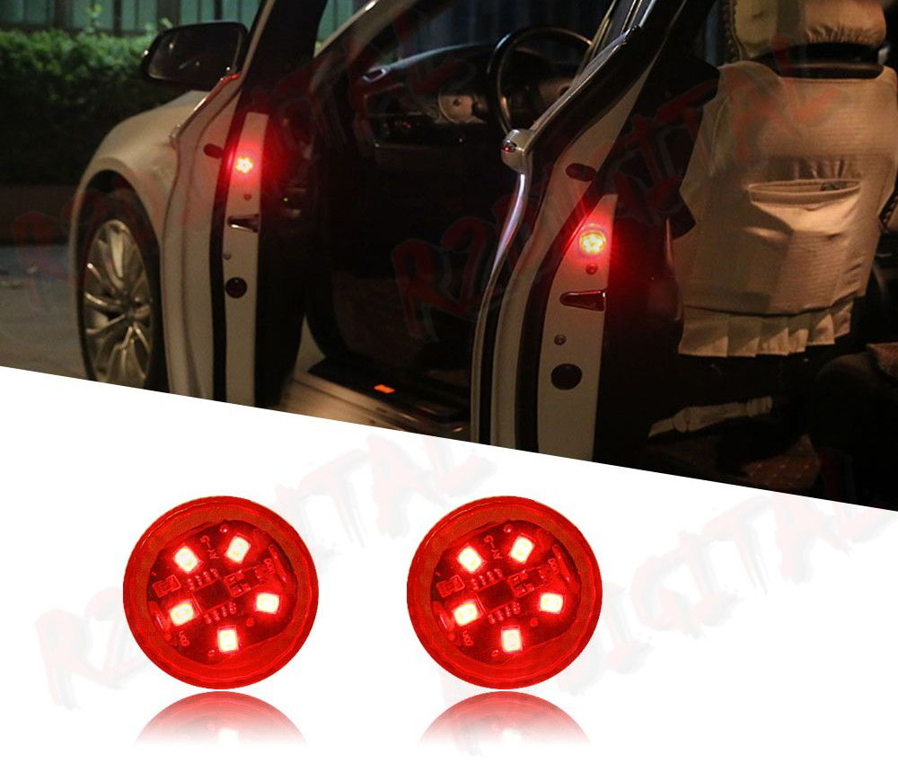 2 luci stroboscopiche anti-collisione per portiera dell'auto (luce